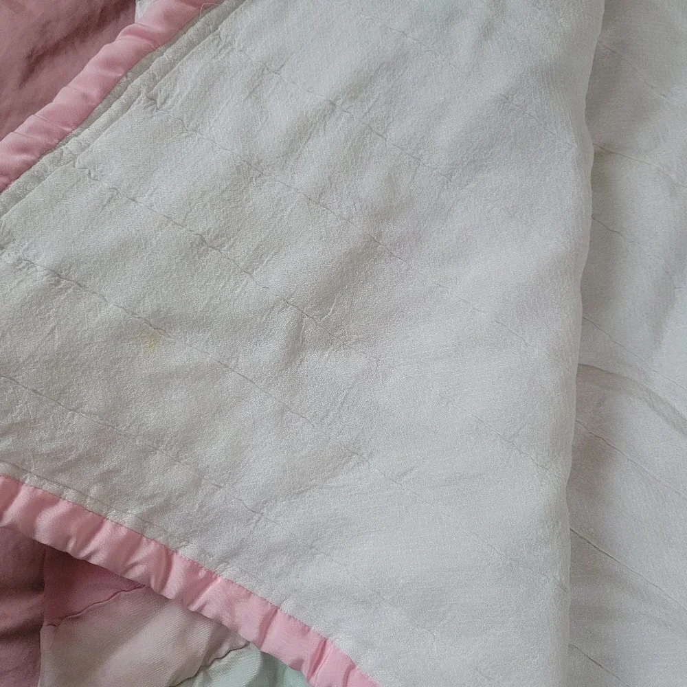 Striped Silky Smooth Shiny Texture Light Weight Long Pastel Color Block Blanket